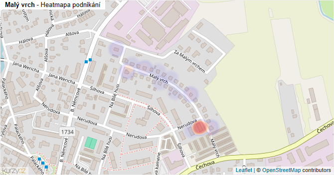 Malý vrch - mapa podnikání