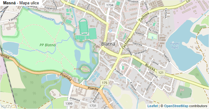 Masná - mapa ulice