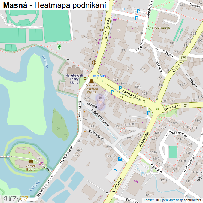 Mapa Masná - Firmy v ulici.