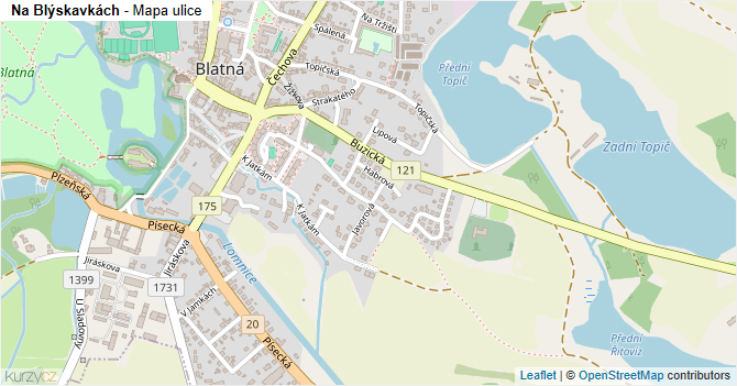 Na Blýskavkách - mapa ulice