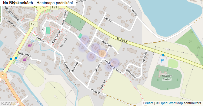 Na Blýskavkách - mapa podnikání