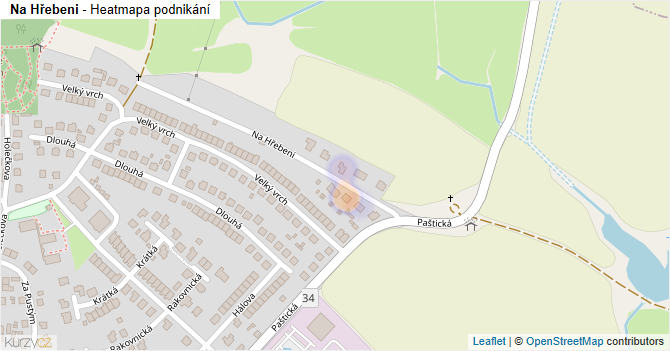 Na Hřebeni - mapa podnikání
