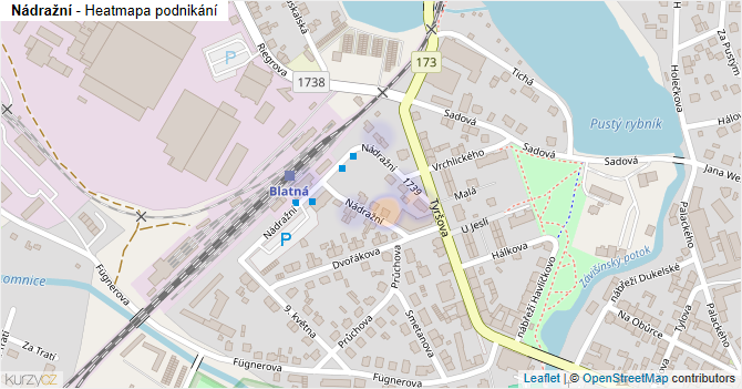 Nádražní - mapa podnikání