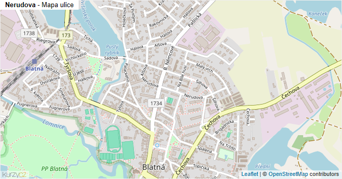 Nerudova - mapa ulice