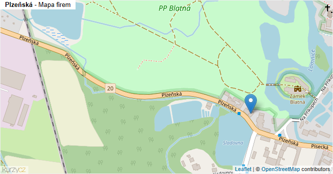 Plzeňská - mapa firem