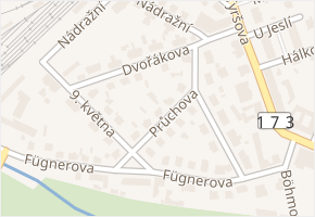 Průchova v obci Blatná - mapa ulice