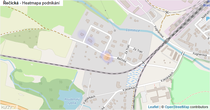 Řečická - mapa podnikání