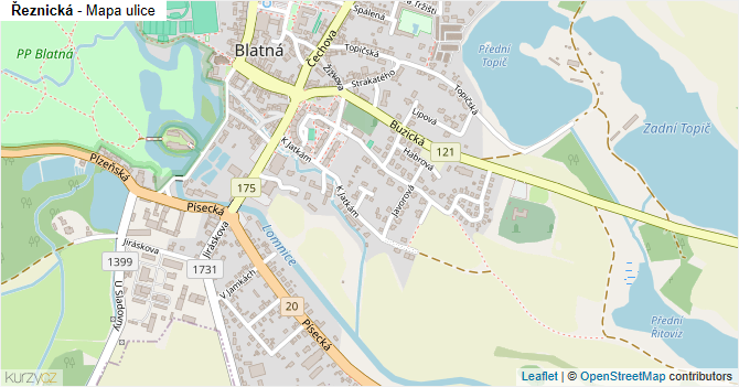 Řeznická - mapa ulice