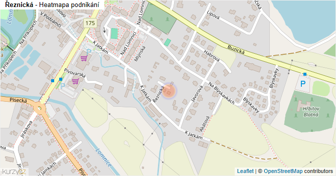 Řeznická - mapa podnikání