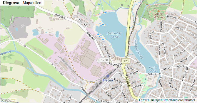 Riegrova - mapa ulice