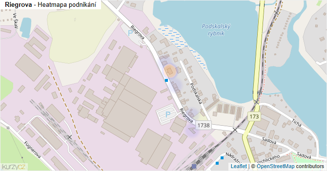 Riegrova - mapa podnikání