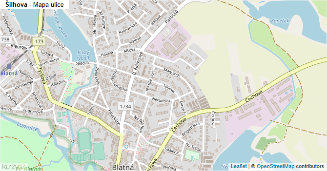 Šilhova - mapa ulice