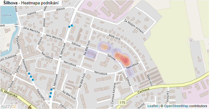 Šilhova - mapa podnikání