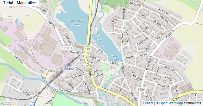 Tichá - mapa ulice