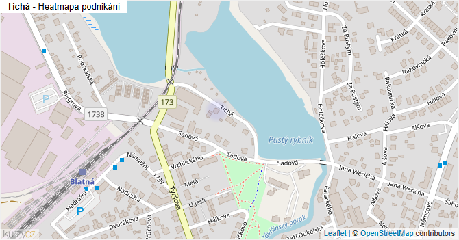 Tichá - mapa podnikání
