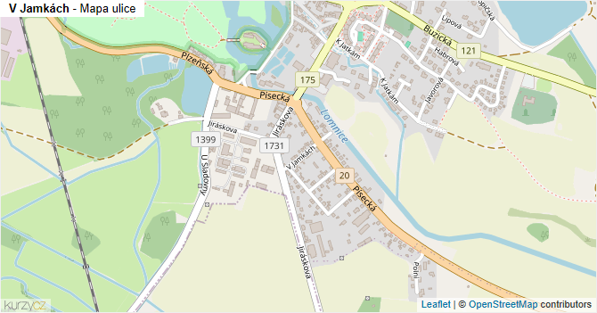 V Jamkách - mapa ulice