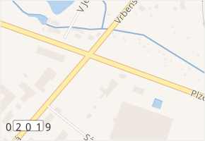 Vrbenská v obci Blatná - mapa ulice