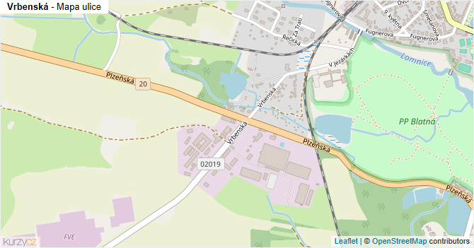 Vrbenská - mapa ulice