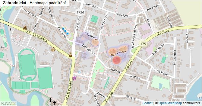 Zahradnická - mapa podnikání