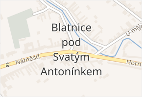 Blatnice pod Svatým Antonínkem v obci Blatnice pod Svatým Antonínkem - mapa části obce