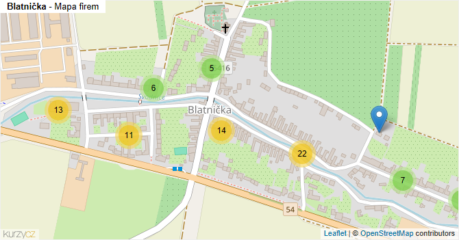 Blatnička - mapa firem