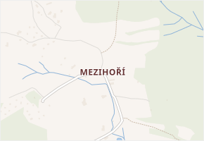 Mezihoří v obci Blatno - mapa části obce