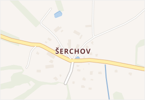 Šerchov v obci Blatno - mapa části obce