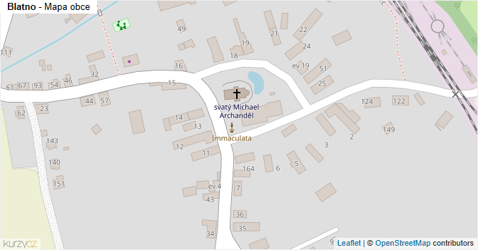 Blatno - mapa obce