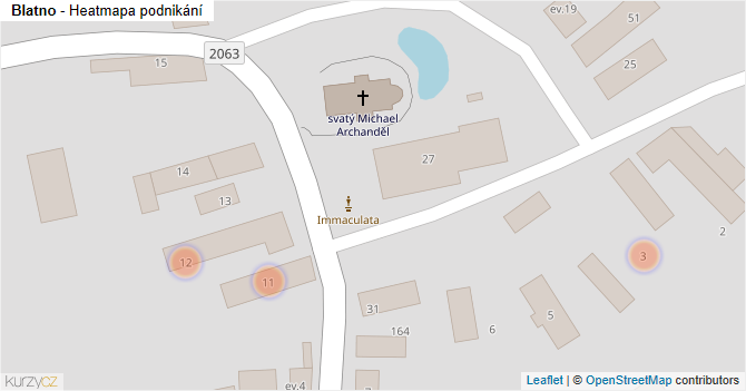 Blatno - mapa podnikání
