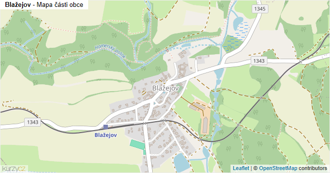 Blažejov - mapa části obce