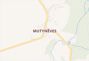 Mutyněves v obci Blažejov - mapa části obce