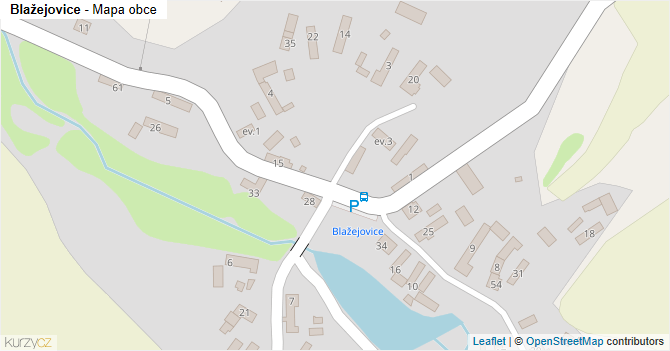 Blažejovice - mapa obce