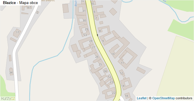Blazice - mapa obce