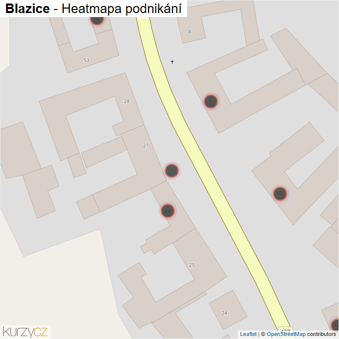 Mapa Blazice - Firmy v obci.