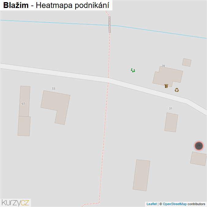 Mapa Blažim - Firmy v obci.