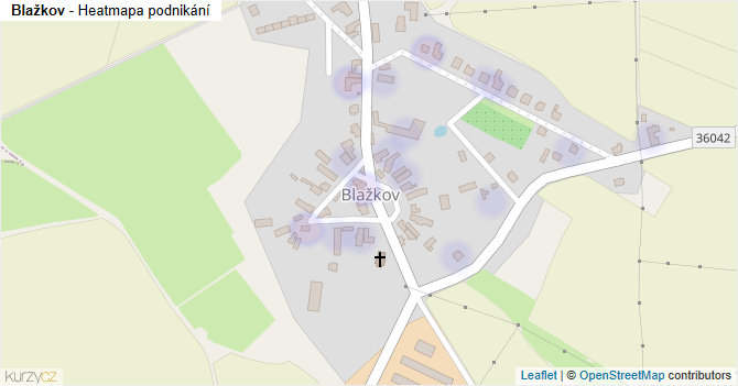 Blažkov - mapa podnikání