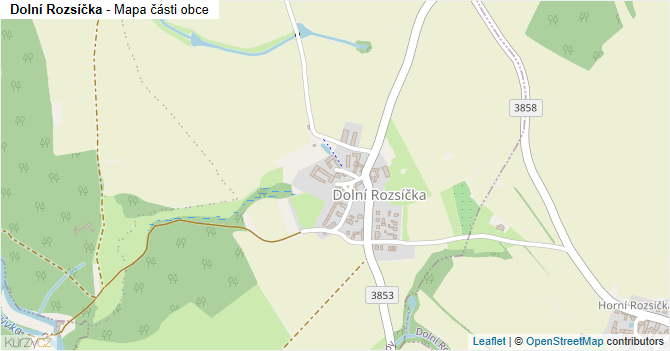 Dolní Rozsíčka - mapa části obce