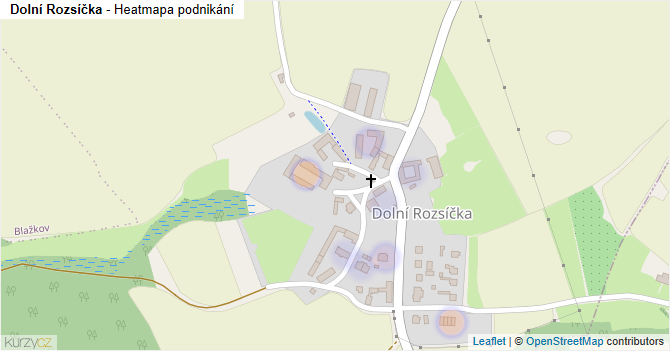 Dolní Rozsíčka - mapa podnikání