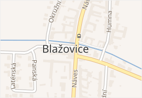 Blažovice v obci Blažovice - mapa části obce