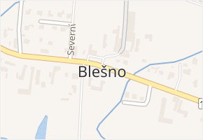 Blešno v obci Blešno - mapa části obce