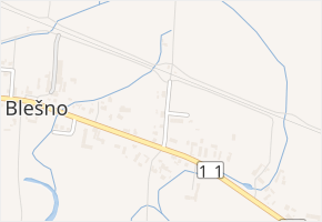 K Zastávce v obci Blešno - mapa ulice