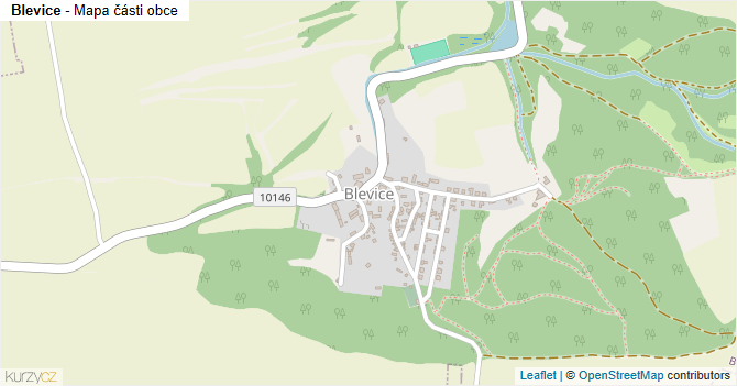 Blevice - mapa části obce