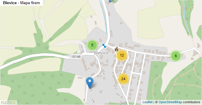 Blevice - mapa firem