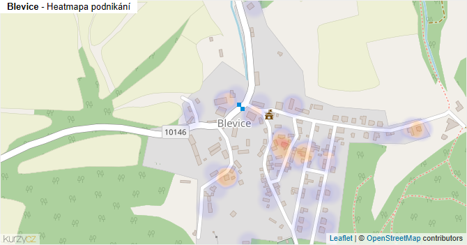 Blevice - mapa podnikání