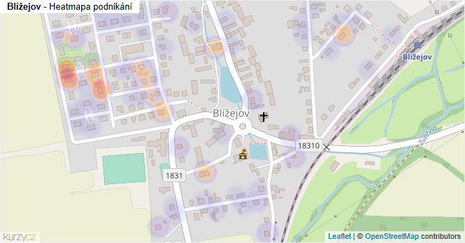 Blížejov - mapa podnikání