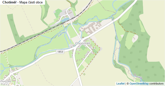 Chotiměř - mapa části obce