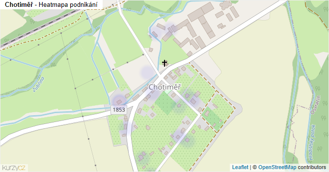 Chotiměř - mapa podnikání