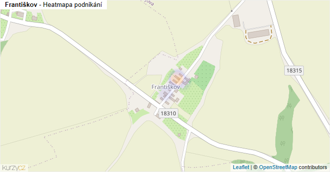 Františkov - mapa podnikání
