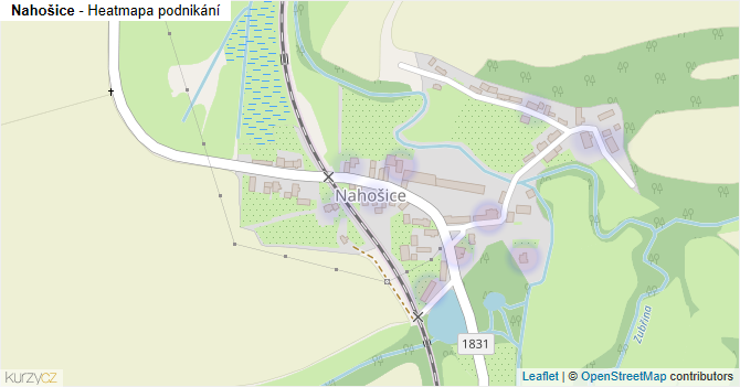 Nahošice - mapa podnikání
