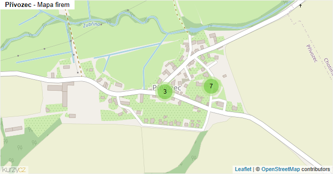 Přívozec - mapa firem